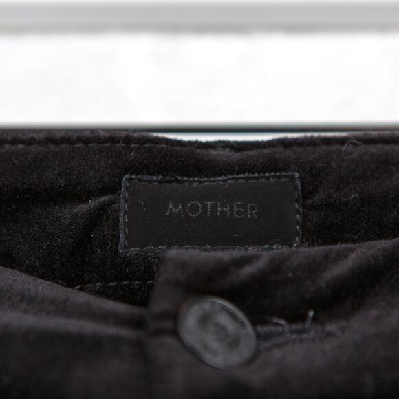 MOTHER‎ High Waisted Looker Ankle Velvet Jeans Soft Skills Black Sz 26 - Picture 9 of 11
